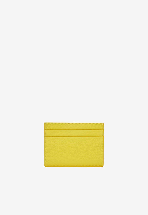 Palm Angels Monogram Grained Leather Cardholder Yellow PMND017F24LEA0011818YELLOW