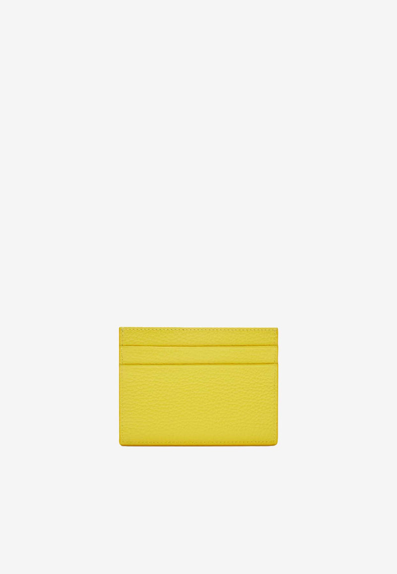 Palm Angels Monogram Grained Leather Cardholder Yellow PMND017F24LEA0011818YELLOW