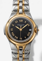 Patek Philippe Sculpture Stainless Steel and 18-karat Yellow and White Gold Watch Black PATSSS18KYWGW_TH