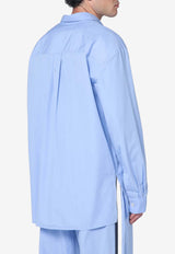Tekla Cornflower Pajama Shirt Light Blue PPL-LSHIRT-346CO/Q_TEKLA-CF