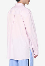Tekla Striped Pajama Shirt Pink PPL-LSHIRT-363CO/Q_TEKLA-RS