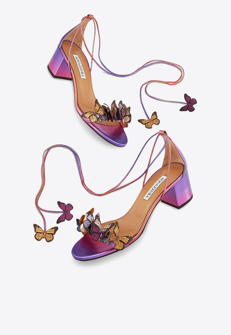 Aquazzura Papillon 50 Leather Sandals PPLMIDS0-NDN-FLS