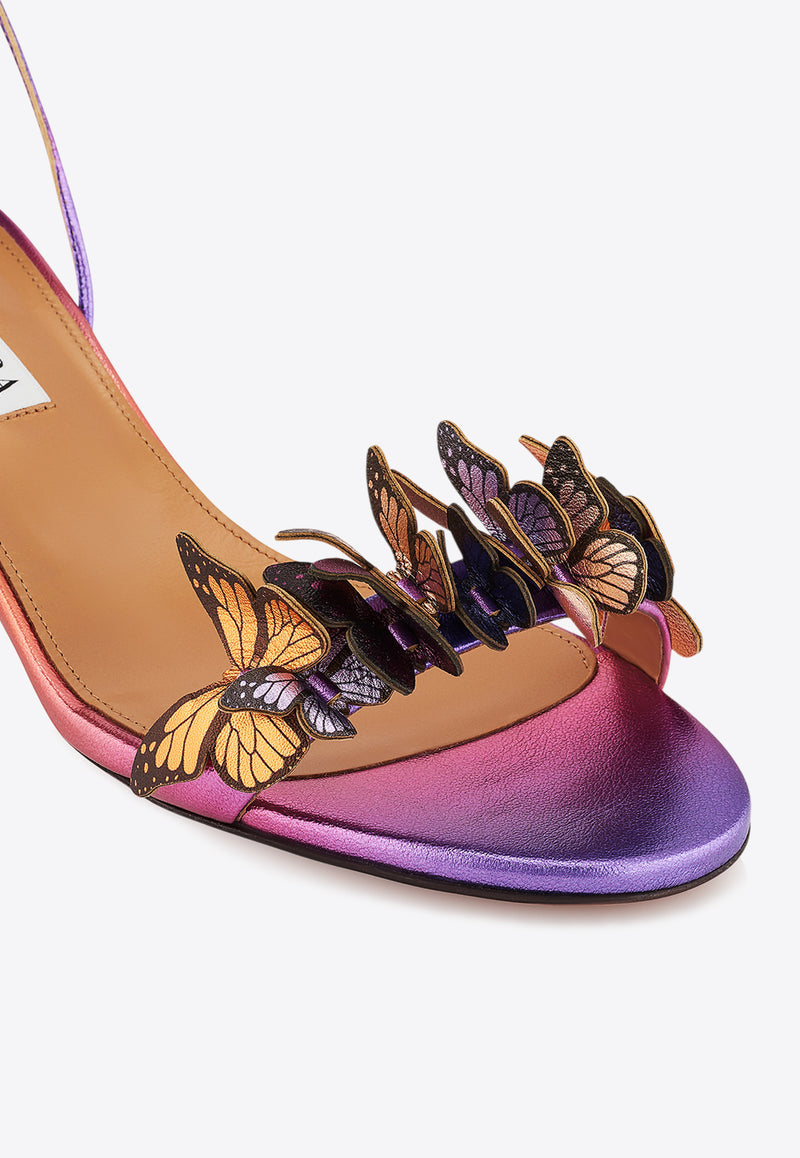 Aquazzura Papillon 50 Leather Sandals PPLMIDS0-NDN-FLS