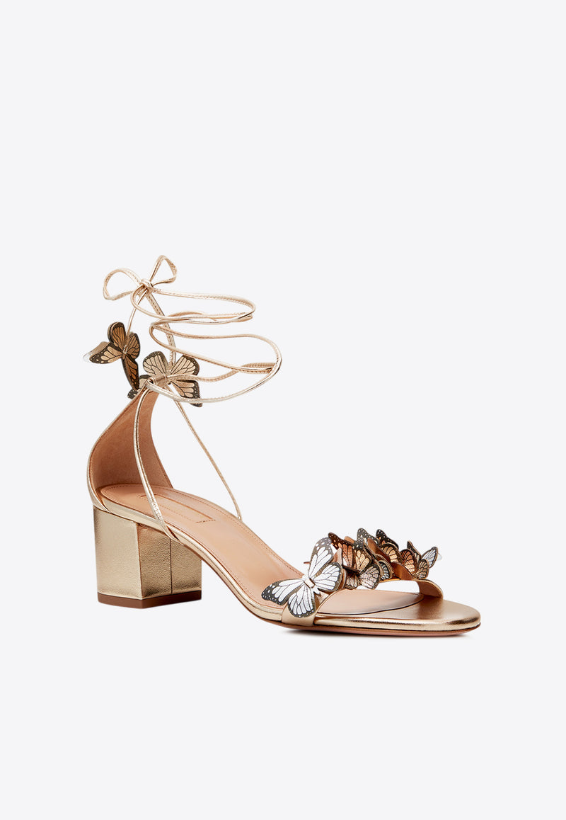 Aquazzura Papillon 50 Leather Sandals PPLMIDS0-NPL-SOG