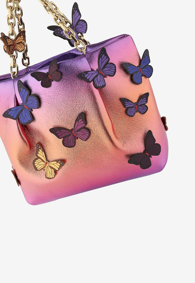 Aquazzura Mini Papillon Tote Bag PPLMTOT0-DNLFLL FLORENTINE