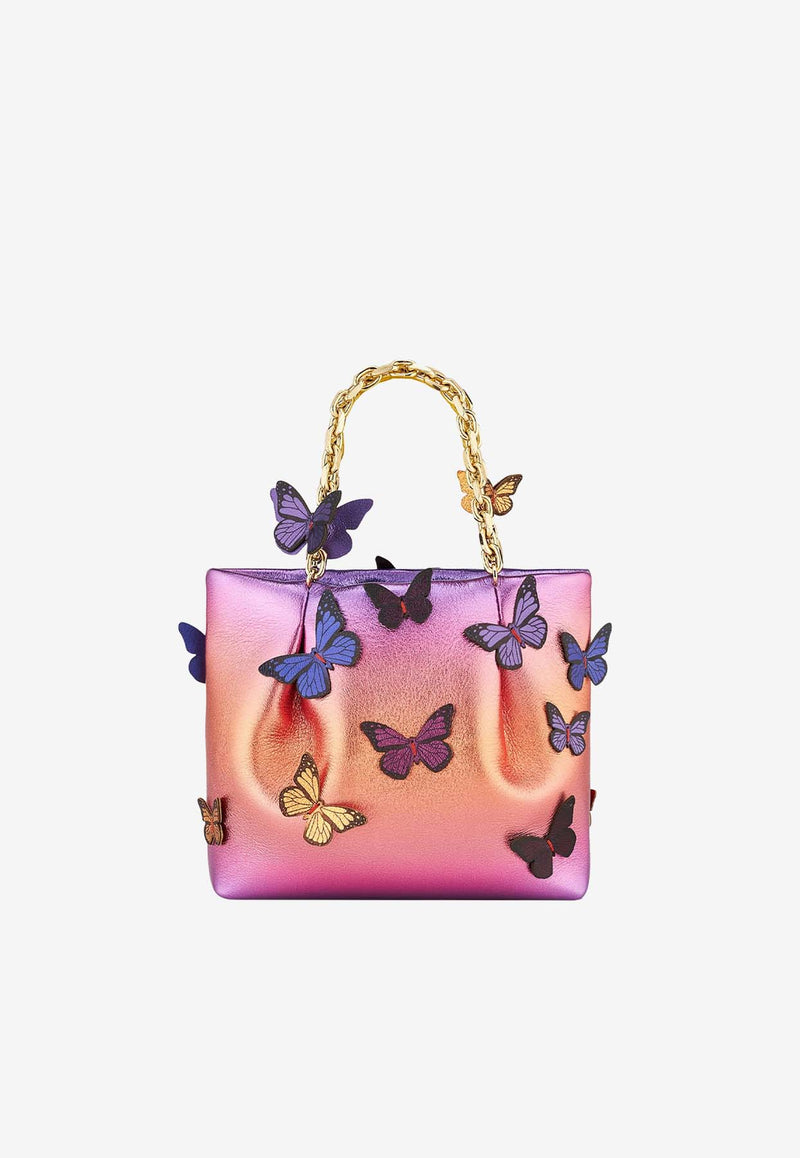 Aquazzura Mini Papillon Tote Bag PPLMTOT0-DNLFLL FLORENTINE