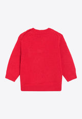 MC2 Saint Barth Kids Girls Snoopy Intarsia with 3D Oversized Bow Sweater Red PRC0001-B02260I/R_MC2-41