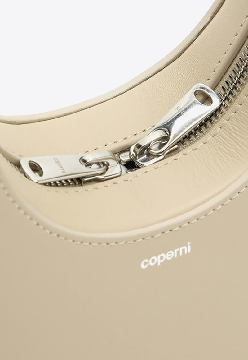 Coperni Mini Swipe Oval-Shaped Hobo Bag Beige PS23COPBA01BIS40LE/O_COPE-SAND