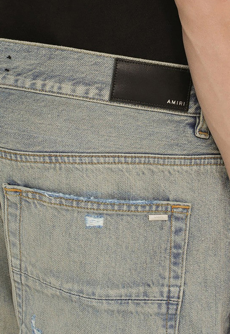 Amiri Distressed Straight-Leg Jeans PS24MDF004DE/O_AMIRI-406