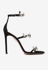 Aquazzura Papillon Sauvage 105 Sandals with Butterflies Black PSGHIGS0-SUE000 BLACK
