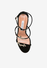 Aquazzura Papillon Sauvage 105 Sandals with Butterflies Black PSGHIGS0-SUE000 BLACK