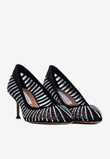 Aquazzura Passions 65 Crystal-Embellished Pumps PSYMIDP0-SFH000 BLACK