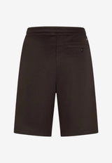 Herno Bermuda Track Shorts with Small-Plaque Black PT000174U_BLACK