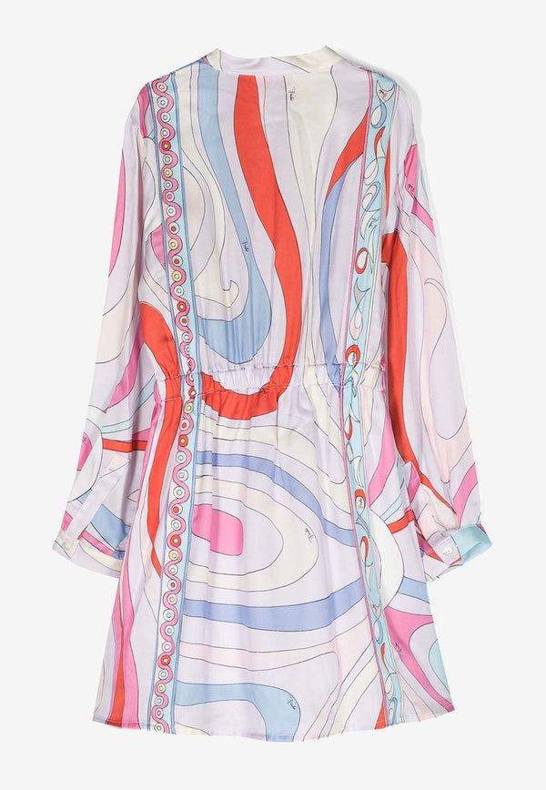 Emilio Pucci Junior Girls Iride Print Dress PU1A70-K0146MULTICOLOUR