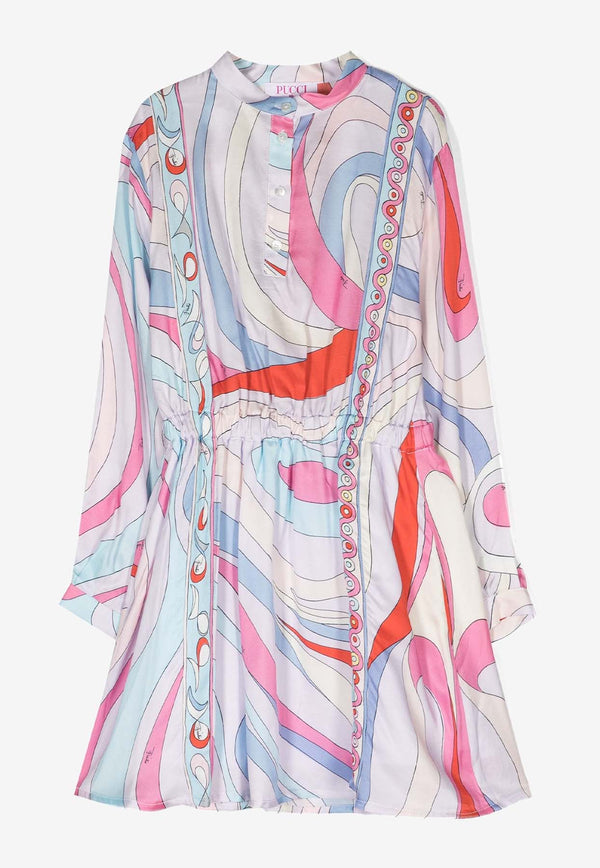 Emilio Pucci Junior Girls Iride Print Dress PU1A70-K0146MULTICOLOUR