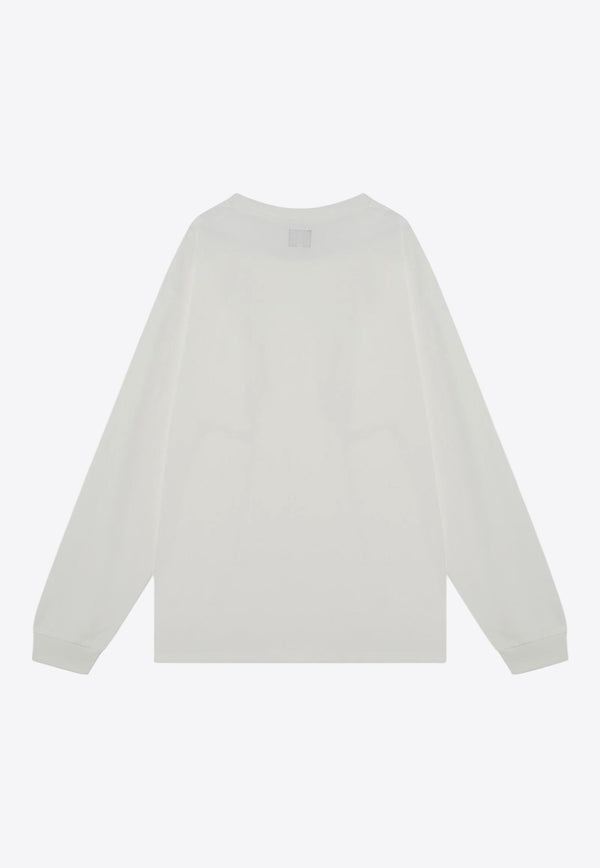 Needles Logo Embroidered Long-Sleeved T-shirt White PU307PL/P_NEEDL-WHT