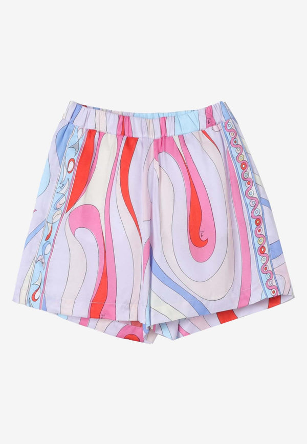 Emilio Pucci Junior Girls Iride Print Shorts PU6A89-K0146MULTICOLOUR