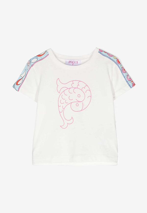 Emilio Pucci Junior Girls Logo Short-Sleeved T-shirt PU8A51-J0177IVORY