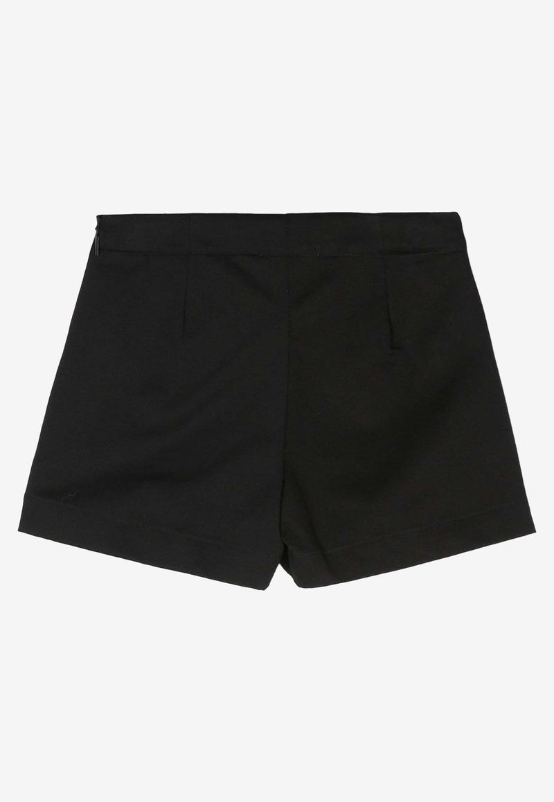 Emilio Pucci Junior Girls Mini Wrap Skorts Black PV7A50-G0132BLACK