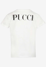 Emilio Pucci Junior Girls Printed Crewneck T-shirt White PV8A31-J0177IVORY