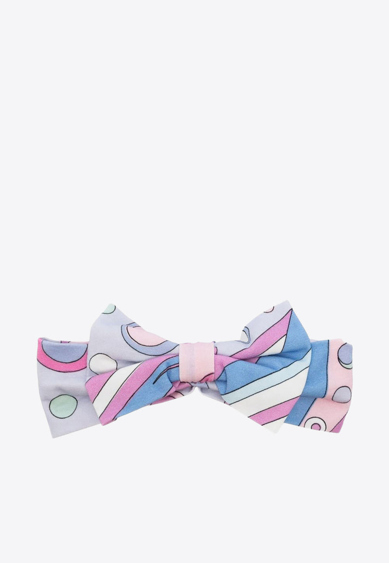 Emilio Pucci Junior Girls Marble Print Logo Headband Multicolor PW0033-J0469_MULTI COLO