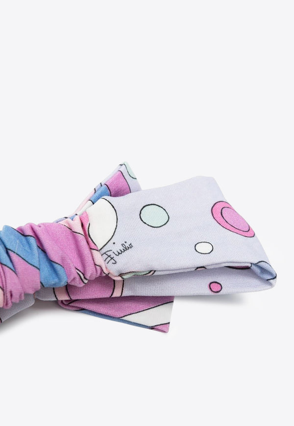 Emilio Pucci Junior Girls Marble Print Logo Headband Multicolor PW0033-J0469_MULTI COLO