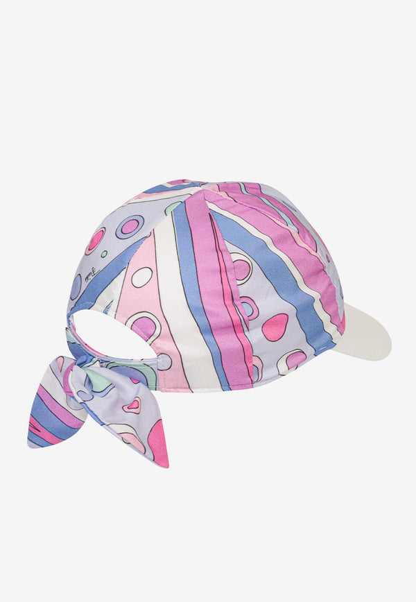 Emilio Pucci Junior Girls Fontane Print Cap Multicolor PW0A57-K0228_MULTI COLO