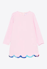 Emilio Pucci Junior Girls Printed Trim Dress Pink PW1A70-K0222_ROSE