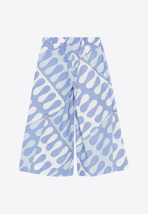 Emilio Pucci Junior Girls Leocorno Print Pants Blue PW6B61-P0493_BLUE MULTI
