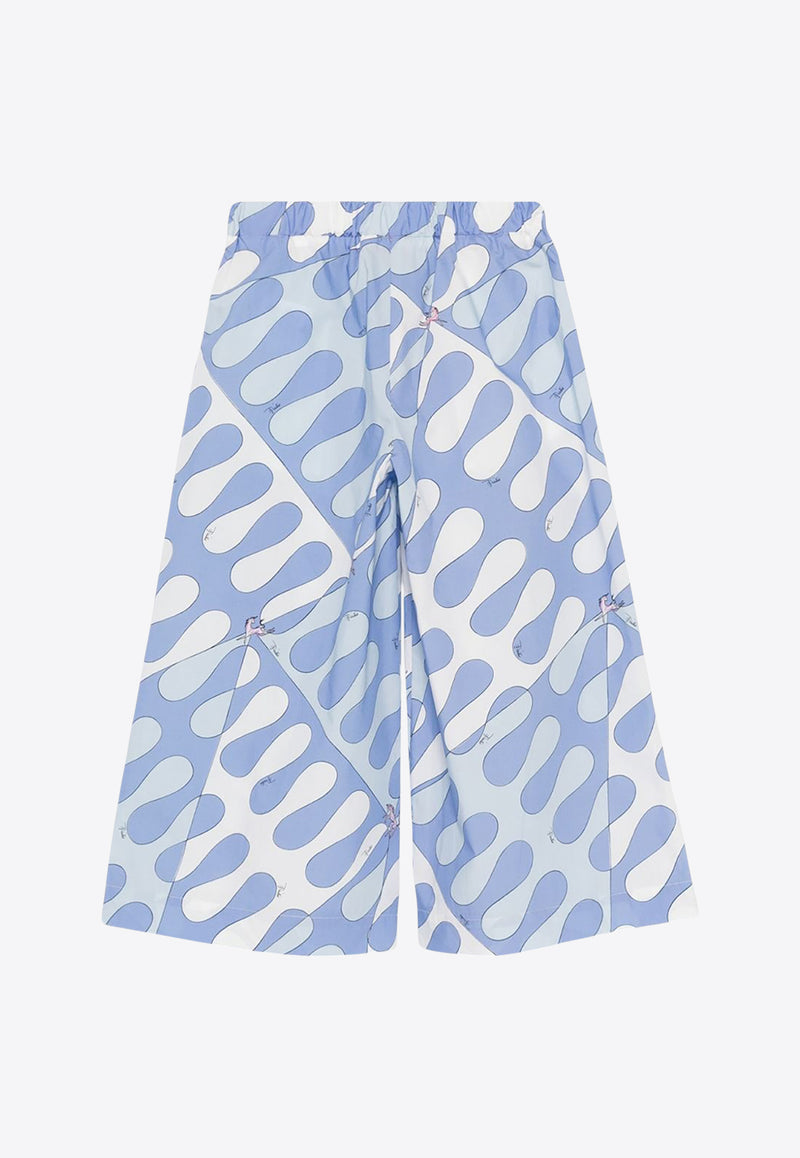 Emilio Pucci Junior Girls Leocorno Print Pants Blue PW6B61-P0493_BLUE MULTI