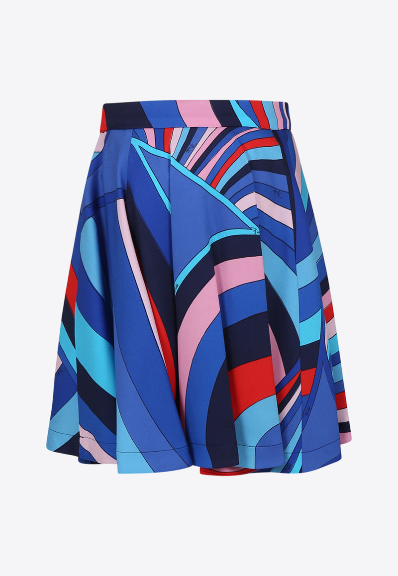 Emilio Pucci Junior Girls Iride Print Mini Skirt Blue PW7A11-K0227_BLUE MULTI