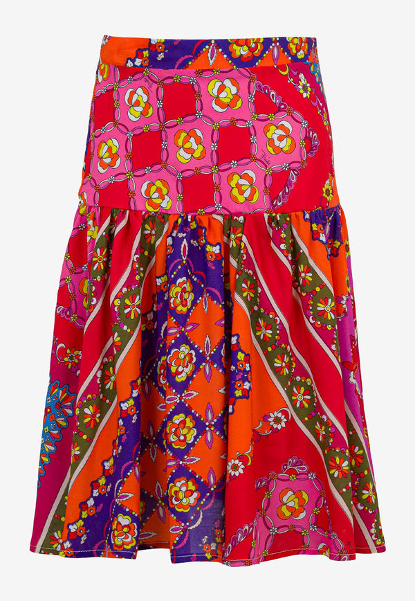 Emilio Pucci Junior Girls Festa Print Pleated Skirt Multicolor PW7A90-M0059_MULTI COLO