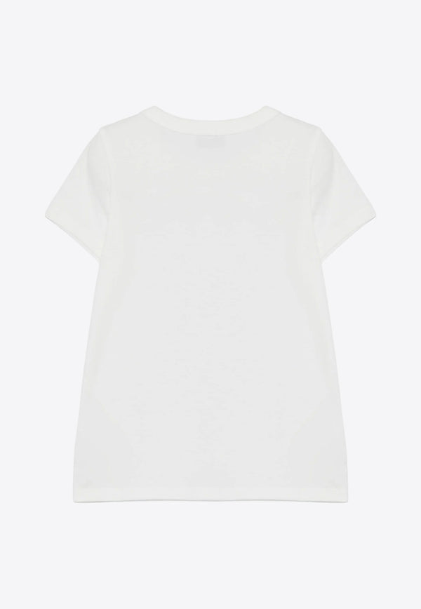 Emilio Pucci Junior Girls Fish Logo Print T-shirt Ivory PW8A61-Z2354_IVORY