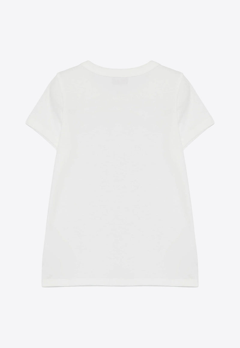 Emilio Pucci Junior Girls Fish Logo Print T-shirt Ivory PW8A61-Z2354_IVORY