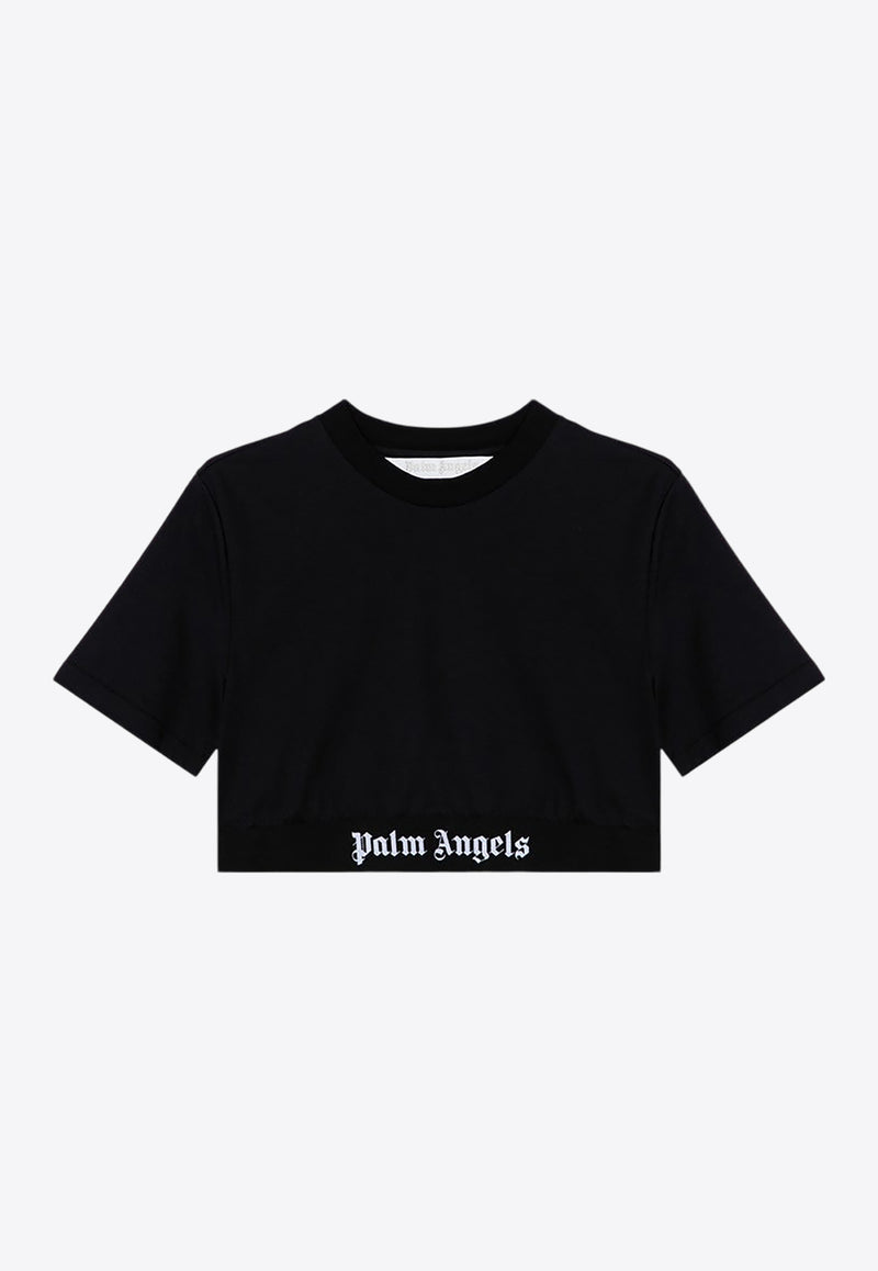 Palm Angels Classic Logo Cropped T-shirt Black PWAA067C99JER001/P_PALMA-1010