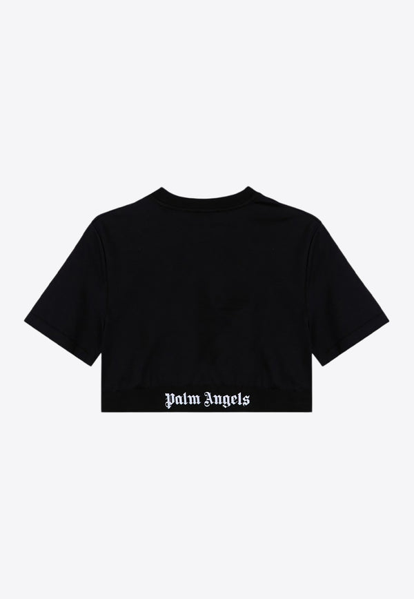 Palm Angels Classic Logo Cropped T-shirt Black PWAA067C99JER001/P_PALMA-1010