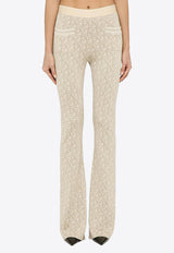 Palm Angels Monogram Jacquard Knit Pants Off-white PWHG026R24KNI001/O_PALMA-0361