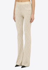 Palm Angels Monogram Jacquard Knit Pants Off-white PWHG026R24KNI001/O_PALMA-0361