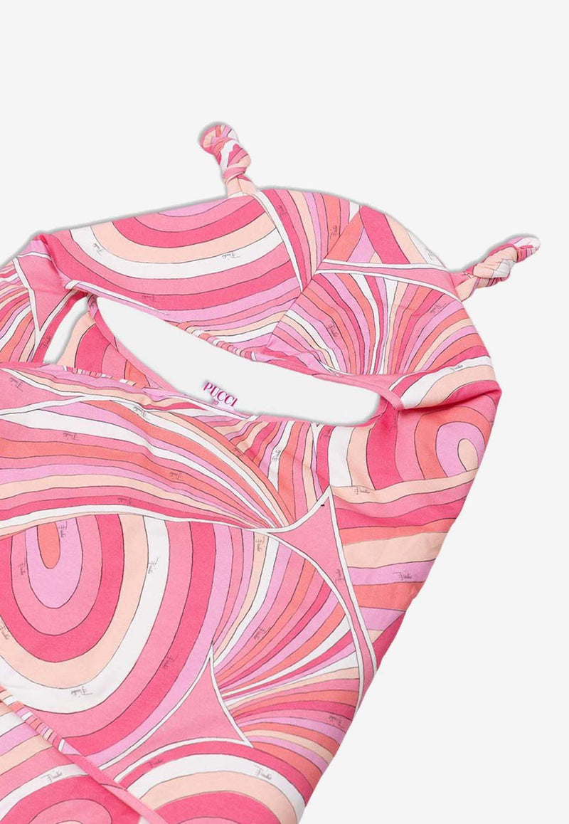 Emilio Pucci Junior Baby Girls Iride Print Swaddle Blanket Pink PX0019-Z3346_BABY PINK