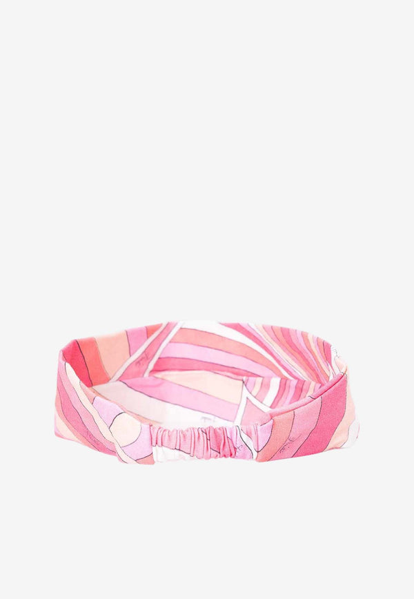 Emilio Pucci Junior Baby Girls Iride Print Headband Pink PX0A43-Z3346_BABY PINK
