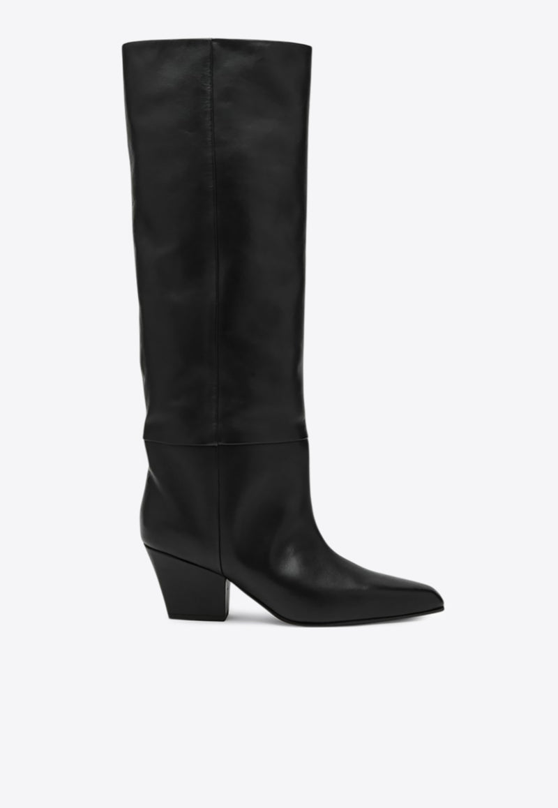 Paris Texas Jane 60 Leather Knee-High Boots Black PX1119XVT01/R_PATEX-BLK