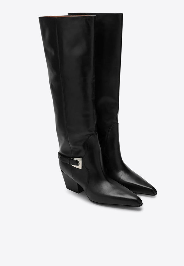 Paris Texas Jane 60 Leather Knee-High Boots Black PX1311XVT01/P_PATEX-BLK