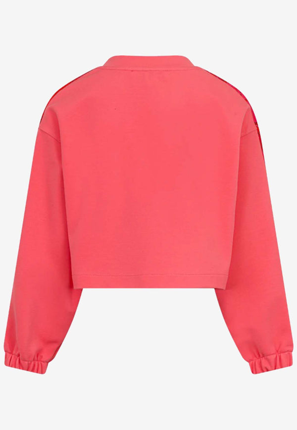 Emilio Pucci Junior Girls Embroidered Heart Sweatshirt Coral PX4A10-J0371_CORAL