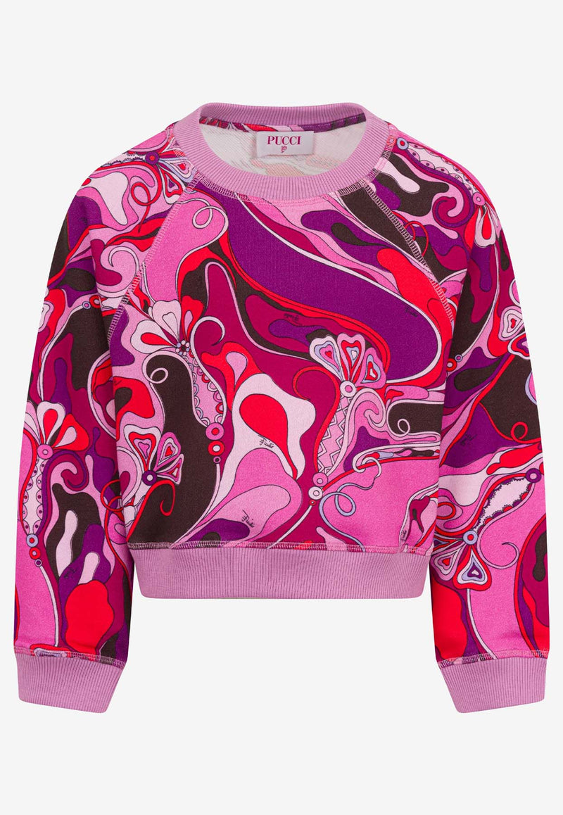 Emilio Pucci Junior Girls Orchidee Print Sweatshirt Multicolor PX4A20-Z3343_MULTI COLO