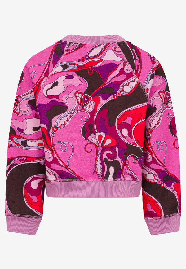 Emilio Pucci Junior Girls Orchidee Print Sweatshirt Multicolor PX4A20-Z3343_MULTI COLO