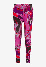 Emilio Pucci Junior Girls Orchidee Print Leggings Multicolor PX6A90-Z3344_MULTI COLO