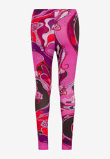 Emilio Pucci Junior Girls Orchidee Print Leggings Multicolor PX6A90-Z3344_MULTI COLO
