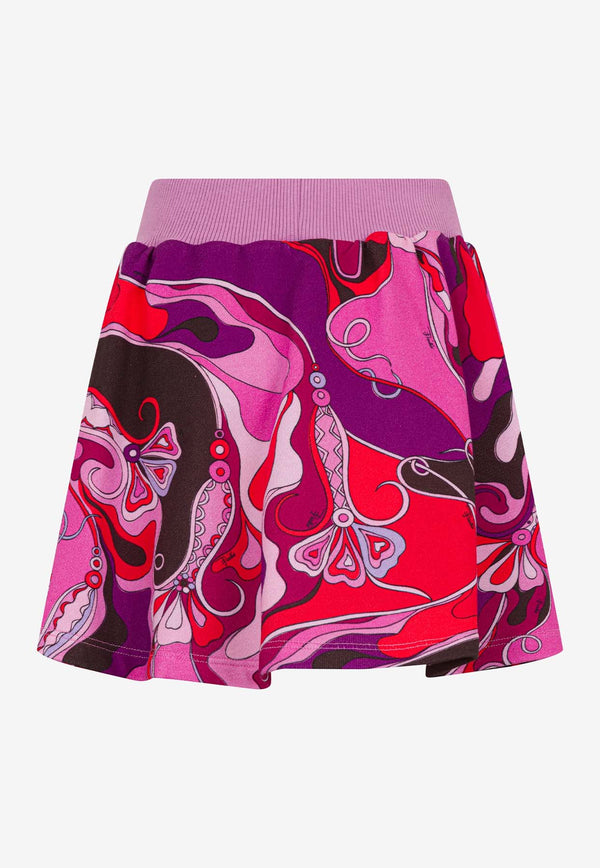 Emilio Pucci Junior Girls Orchidee Print Skirt Multicolor PX7A81-Z3343_MULTI COLO