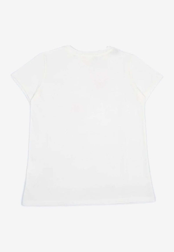 Emilio Pucci Junior Girls Embroidered-Logo T-shirt Ivory PX8B31-Z3186_IVORY