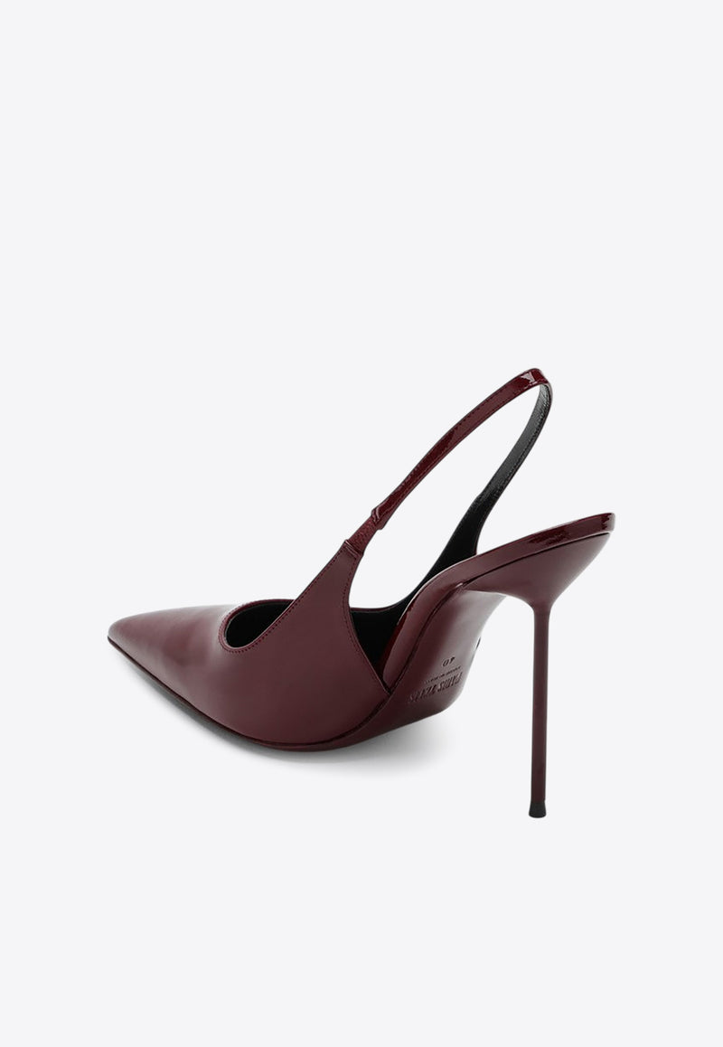 Paris Texas Lidia 105 Patent Leather Slingback Pumps Burgundy PX913XVN01/R_PATEX-RN